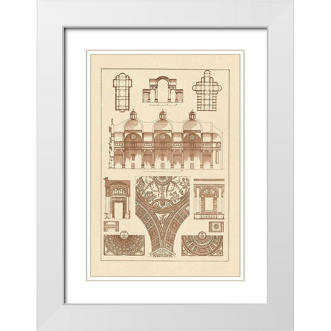 Cupola Vaulting of the Renaissance White Modern Wood Framed Art Print with Double Matting by Buhlmann, J.