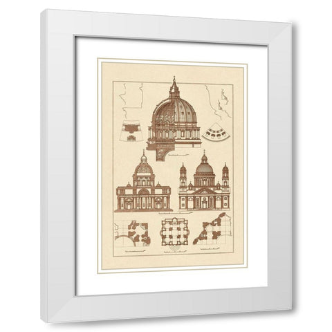 The Domeas Central Crowning Feature of the Renaissance White Modern Wood Framed Art Print with Double Matting by Buhlmann, J.