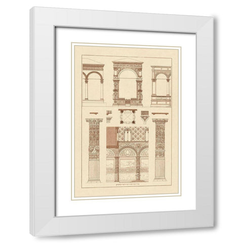 Arcades White Modern Wood Framed Art Print with Double Matting by Buhlmann, J.