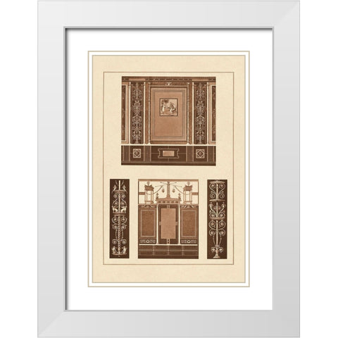 Ancient Wall Paintings White Modern Wood Framed Art Print with Double Matting by Buhlmann, J.