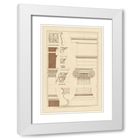 Details from the North Portico of the Erechtheum White Modern Wood Framed Art Print with Double Matting by Buhlmann, J.