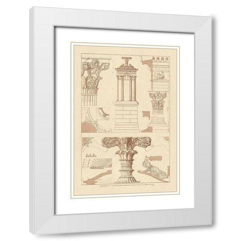 Monument of Lysicrates at Athens White Modern Wood Framed Art Print with Double Matting by Buhlmann, J.