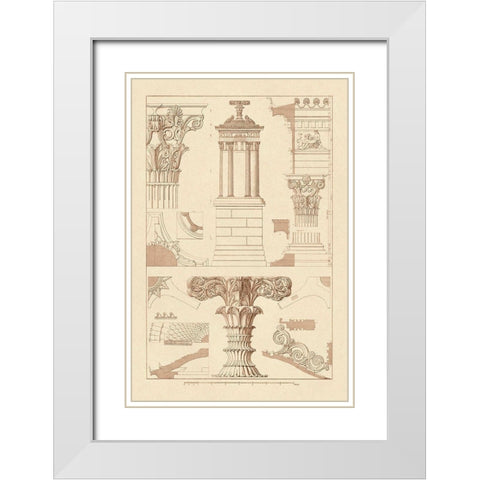 Monument of Lysicrates at Athens White Modern Wood Framed Art Print with Double Matting by Buhlmann, J.