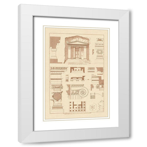 Tomb of Amyntas and Temple of Athena Polias White Modern Wood Framed Art Print with Double Matting by Buhlmann, J.