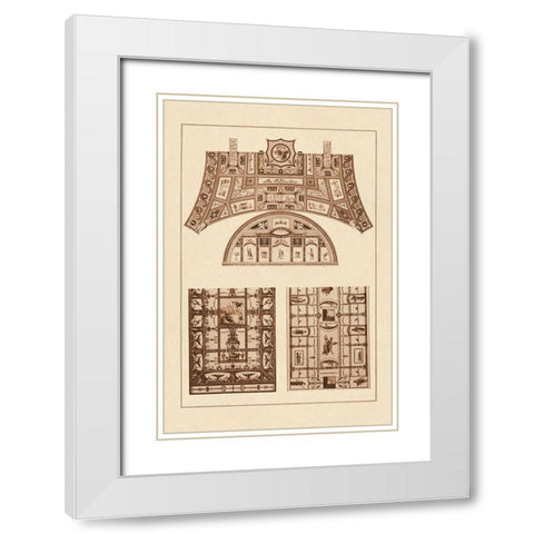 Decorative Painting in the Roman Vaults White Modern Wood Framed Art Print with Double Matting by Buhlmann, J.