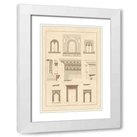 Windows and Doorways of the Renaissance White Modern Wood Framed Art Print with Double Matting by Buhlmann, J.