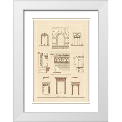 Windows and Doorways of the Renaissance White Modern Wood Framed Art Print with Double Matting by Buhlmann, J.