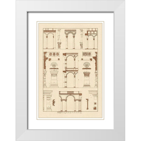 Arcades of the Renaissance White Modern Wood Framed Art Print with Double Matting by Buhlmann, J.