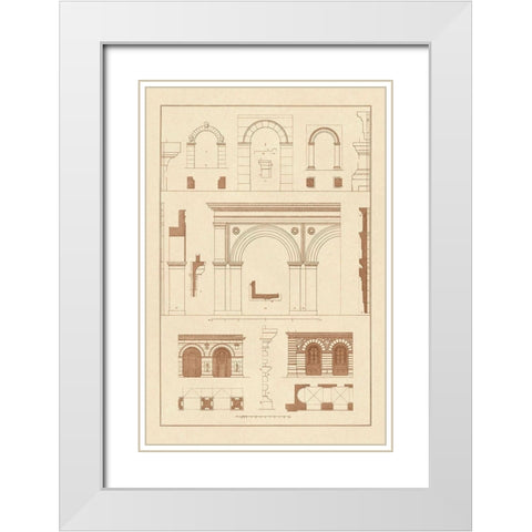 Gateways, Arches and Arcades White Modern Wood Framed Art Print with Double Matting by Buhlmann, J.