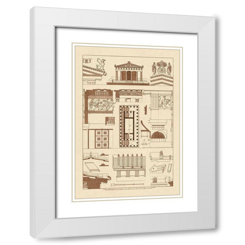 Temples and Roofings White Modern Wood Framed Art Print with Double Matting by Buhlmann, J.