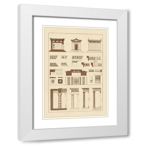 Hellenic Chapel and Decorative Forms White Modern Wood Framed Art Print with Double Matting by Buhlmann, J.