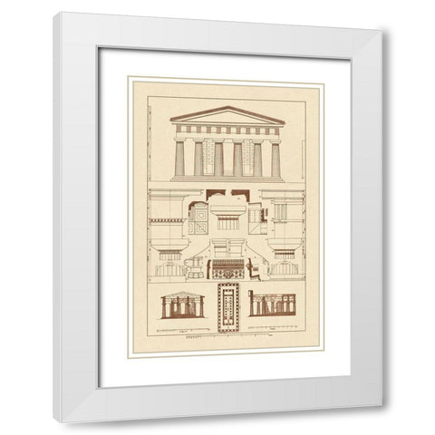 Temple of Poseidon at Paestum White Modern Wood Framed Art Print with Double Matting by Buhlmann, J.