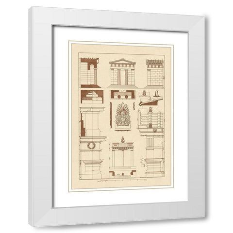 Temple of Diana, Monument of Thrasyllus White Modern Wood Framed Art Print with Double Matting by Buhlmann, J.