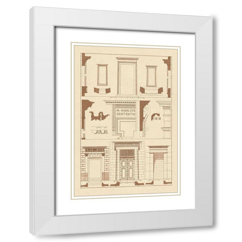 Doorways White Modern Wood Framed Art Print with Double Matting by Buhlmann, J.
