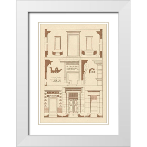 Doorways White Modern Wood Framed Art Print with Double Matting by Buhlmann, J.