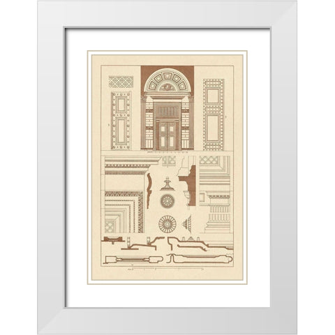 Doorway of the Pantheon at Rome White Modern Wood Framed Art Print with Double Matting by Buhlmann, J.