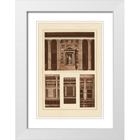 Wall Facing with Marble White Modern Wood Framed Art Print with Double Matting by Buhlmann, J.