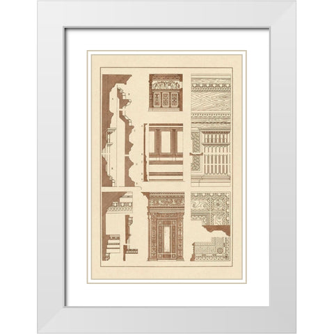 Wall Facing with Wood Paneling White Modern Wood Framed Art Print with Double Matting by Buhlmann, J.