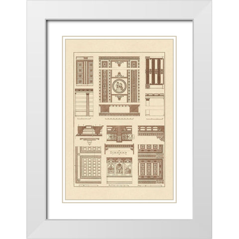 Ceilings with Visible Course of Beams White Modern Wood Framed Art Print with Double Matting by Buhlmann, J.