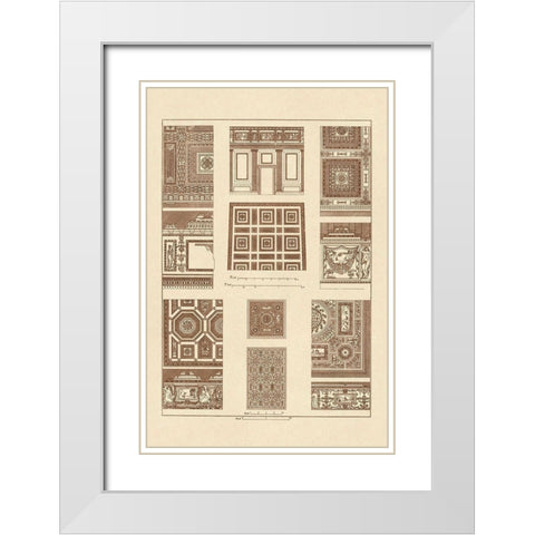 Ceilings with Bays White Modern Wood Framed Art Print with Double Matting by Buhlmann, J.
