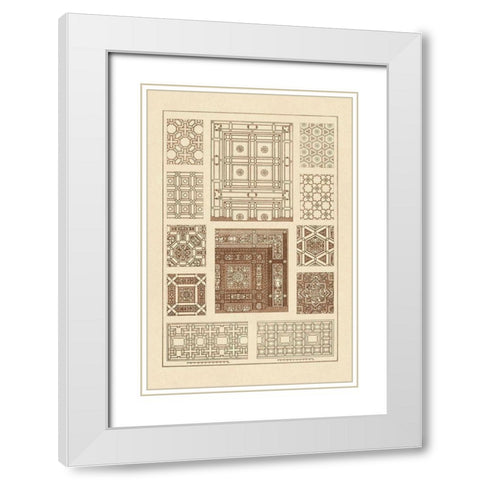 Ceilings with Bays and Mouldings White Modern Wood Framed Art Print with Double Matting by Buhlmann, J.