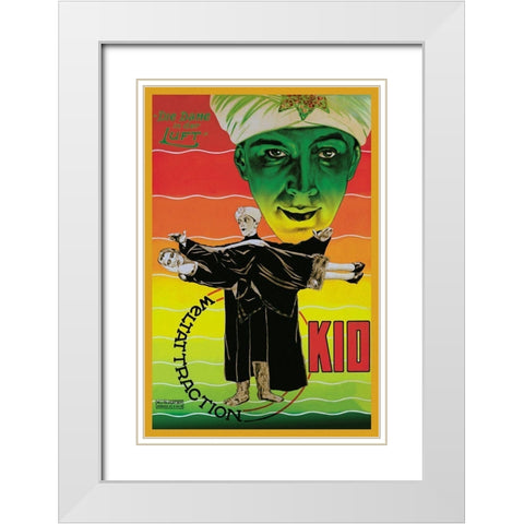 Magicians: Dame in der Luft: Weltattraction Kio White Modern Wood Framed Art Print with Double Matting by Unknown