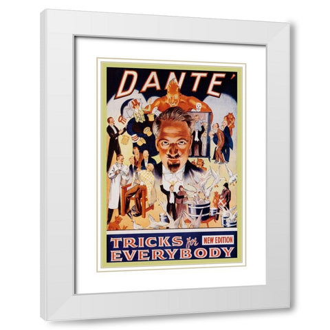Magicians: Dante: Tricks for Everybody White Modern Wood Framed Art Print with Double Matting by Unknown