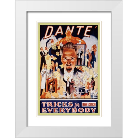 Magicians: Dante: Tricks for Everybody White Modern Wood Framed Art Print with Double Matting by Unknown