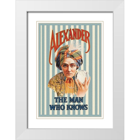 Magicians: Alexander, The Man Who Knows White Modern Wood Framed Art Print with Double Matting by Brothers, Moody