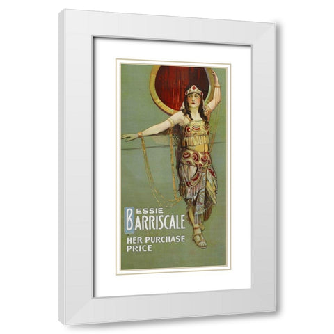 Vintage Film Posters: Her Purchase Price White Modern Wood Framed Art Print with Double Matting by Unknown