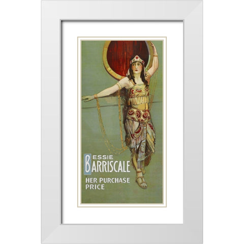 Vintage Film Posters: Her Purchase Price White Modern Wood Framed Art Print with Double Matting by Unknown