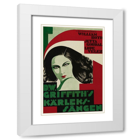 Vintage Film Posters: Lady of the Pavements White Modern Wood Framed Art Print with Double Matting by Unknown