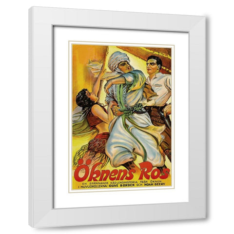 Vintage Film Posters: Love in the Desert Okens Ros White Modern Wood Framed Art Print with Double Matting by Unknown