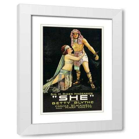 Vintage Film Posters: She White Modern Wood Framed Art Print with Double Matting by Unknown
