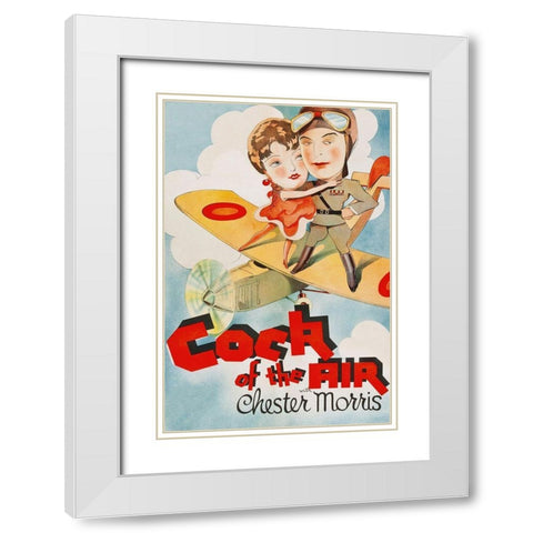 Vintage Film Posters: Cock of the Air White Modern Wood Framed Art Print with Double Matting by Unknown