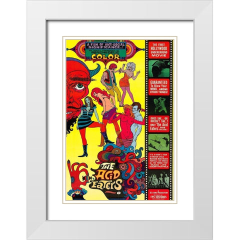 Vintage Vices: Acid Eaters White Modern Wood Framed Art Print with Double Matting by Vintage Vices