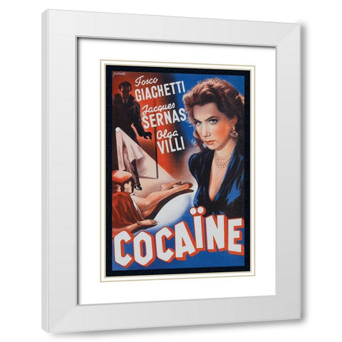 Vintage Vices: Cocaine White Modern Wood Framed Art Print with Double Matting by Vintage Vices