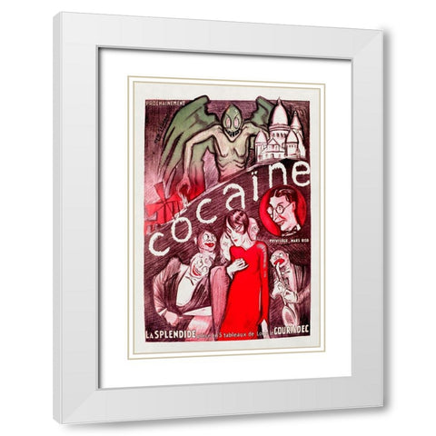 Vintage Vices: Cocaine White Modern Wood Framed Art Print with Double Matting by Vintage Vices