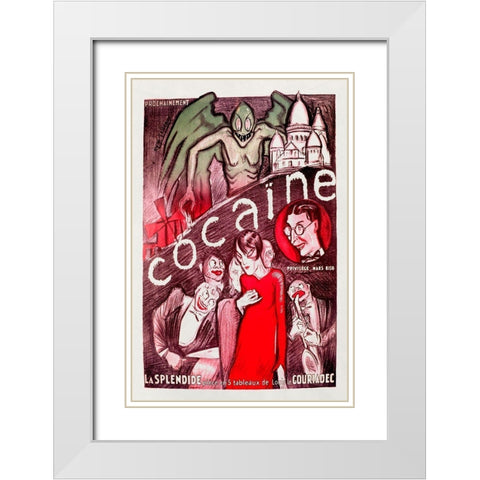Vintage Vices: Cocaine White Modern Wood Framed Art Print with Double Matting by Vintage Vices