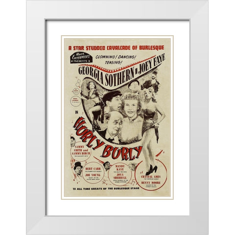 Vintage Vices: Hurly Burly White Modern Wood Framed Art Print with Double Matting by Vintage Vices