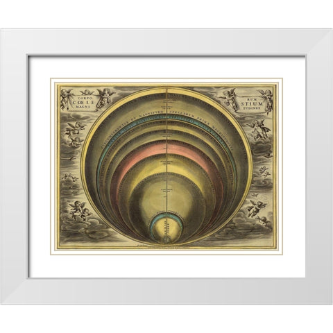 Maps of the Heavens: Corprum Coelestium White Modern Wood Framed Art Print with Double Matting by Cellarius, Andreas