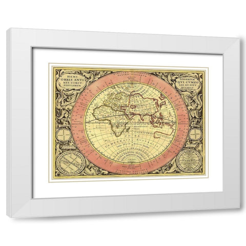 Maps of the Heavens: Hemisphaerium Orbis Antiqui White Modern Wood Framed Art Print with Double Matting by Cellarius, Andreas