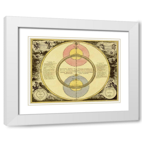 Maps of the Heavens: Theoria Veneris White Modern Wood Framed Art Print with Double Matting by Cellarius, Andreas