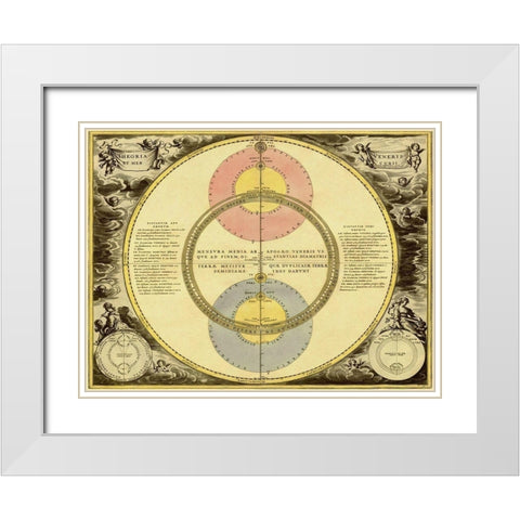 Maps of the Heavens: Theoria Veneris White Modern Wood Framed Art Print with Double Matting by Cellarius, Andreas