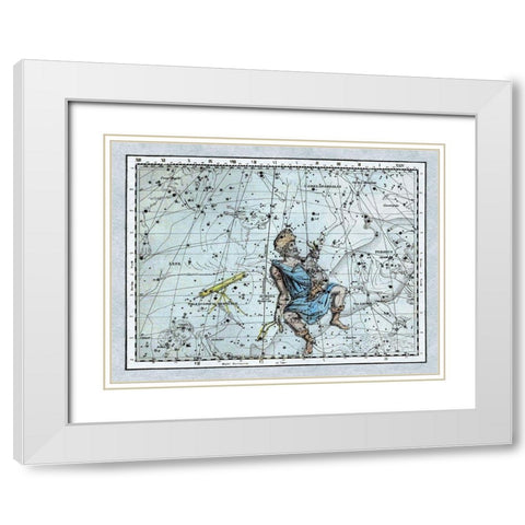 Maps of the Heavens: Auriga the Charioteer White Modern Wood Framed Art Print with Double Matting by Jamieson, Alexander