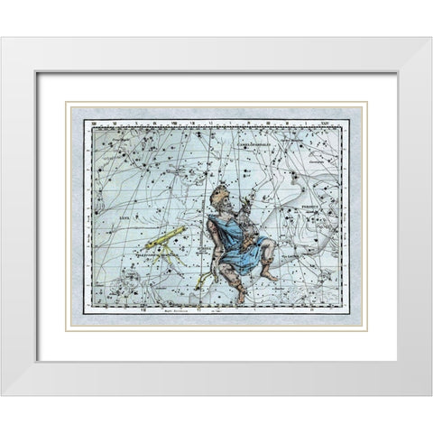 Maps of the Heavens: Auriga the Charioteer White Modern Wood Framed Art Print with Double Matting by Jamieson, Alexander