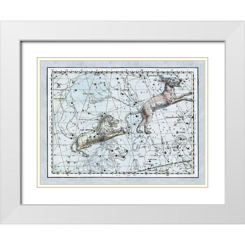 Maps of the Heavens: Leo Minor White Modern Wood Framed Art Print with Double Matting by Jamieson, Alexander