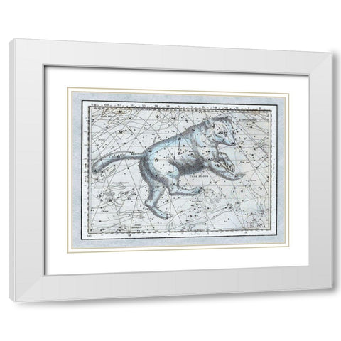 Maps of the Heavens: Ursa Major - The Great Bear White Modern Wood Framed Art Print with Double Matting by Jamieson, Alexander