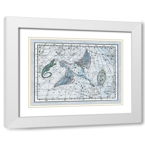 Maps of the Heavens: The Swan in the Milkyway White Modern Wood Framed Art Print with Double Matting by Jamieson, Alexander