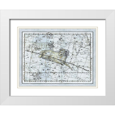 Maps of the Heavens: Aries the Ram White Modern Wood Framed Art Print with Double Matting by Jamieson, Alexander